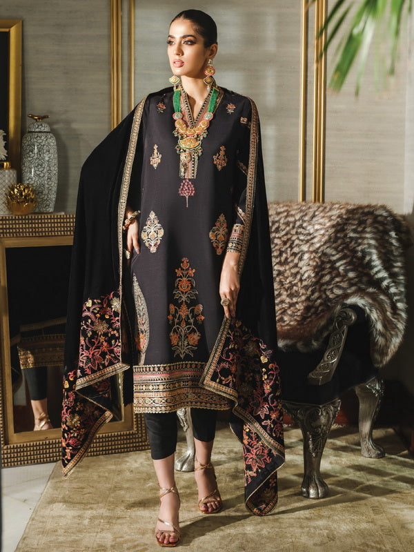 Rang Rasiya Tehwaar Unstitched Luxury Velvet 3Pc Suit D-03 Roshan Aara