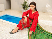 Uraan by Khaaka Unstitched Embroidered Jacquard Lawn 3Pc Suit D-03