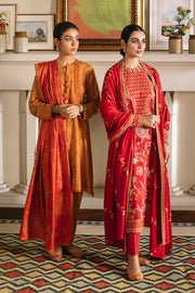 Cross Stitch Winter Edit Unstitched Khaddar 3Pc D-03 CRIMSON AURA