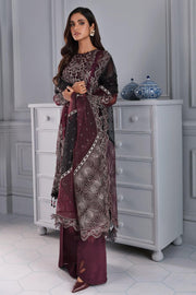 Jazmin Iris Luxury Formal Chiffon Unstitched 3PC Suit D-03 LIVIA - FaisalFabrics.pk