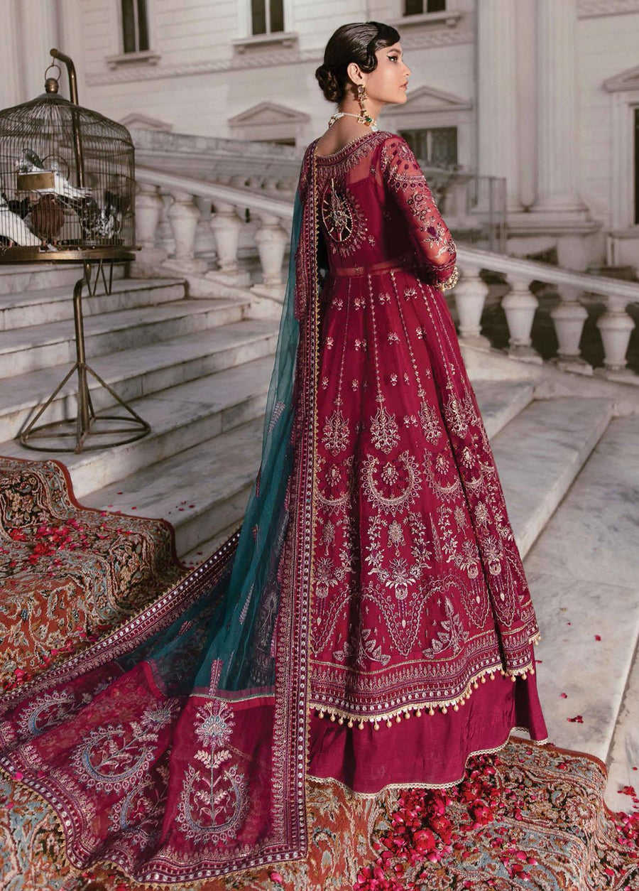 Afrozeh La Fushia Unstitched Luxury Chiffon 3Pc Suit LF-03 Majestic Reine - FaisalFabrics.pk