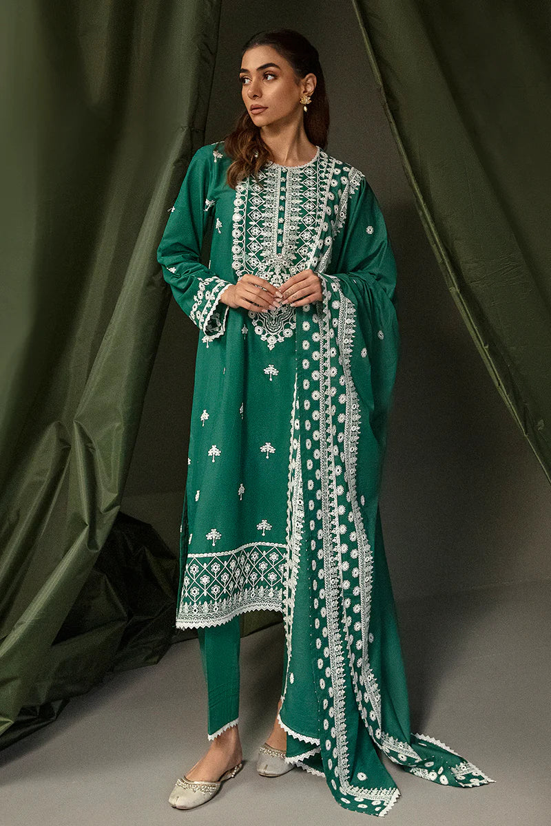 Cross Stitch Mahiri Unstitched Embroidered Lawn 3Pc D-03 SCARLET JADE