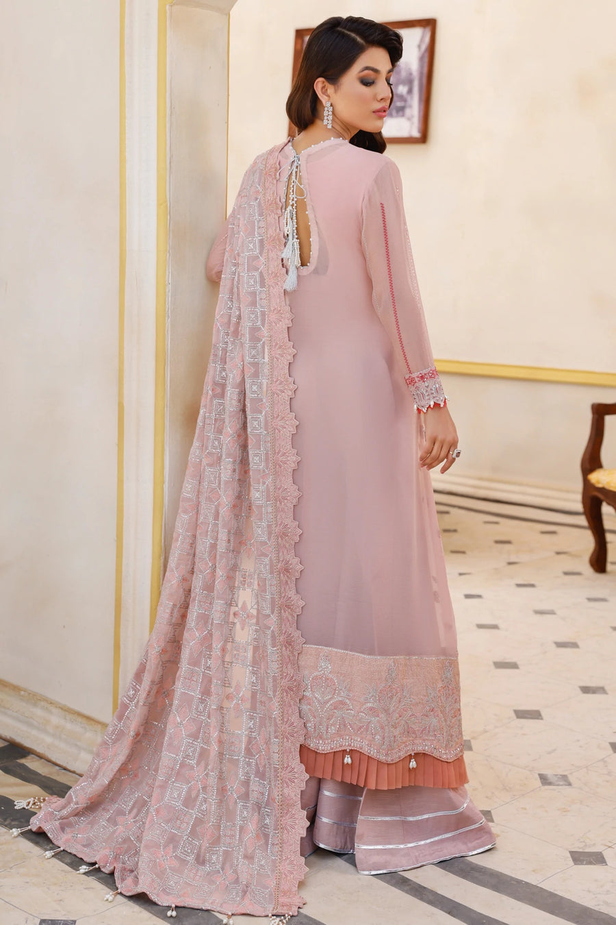 Xenia Formals Preesia Unstitched Chiffon 3Pc Suit D-03 SEYAM