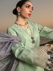 Rang Rasiya Florence Embroidered Lawn Unstitched 3Pc Suit D-03 Iris