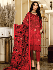 Al Kareem Bin Ismaeel Tarz Printed Cotrai Unstitched 3Pc Suit D-03