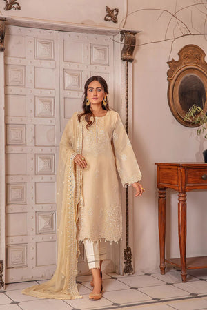 Zarish by Sanam Saeed Unstitched Embroidered Lawn 3Pc Suit D-03