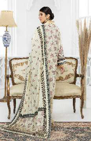 Al Kareem Shazmeen Prints Diamond Linen Unstitched 3Pc Suit D-04
