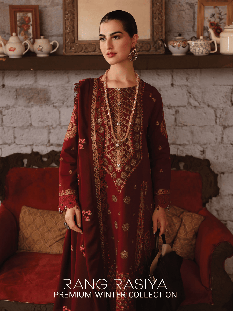 Rang Rasiya Premium Winter Unstitched Karandi 3Pc Suit D-04 EMILY