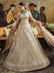 Afrozeh Shehnai Wedding Formals Embroidered 3Pc Suit D-04 Sharar - FaisalFabrics.pk
