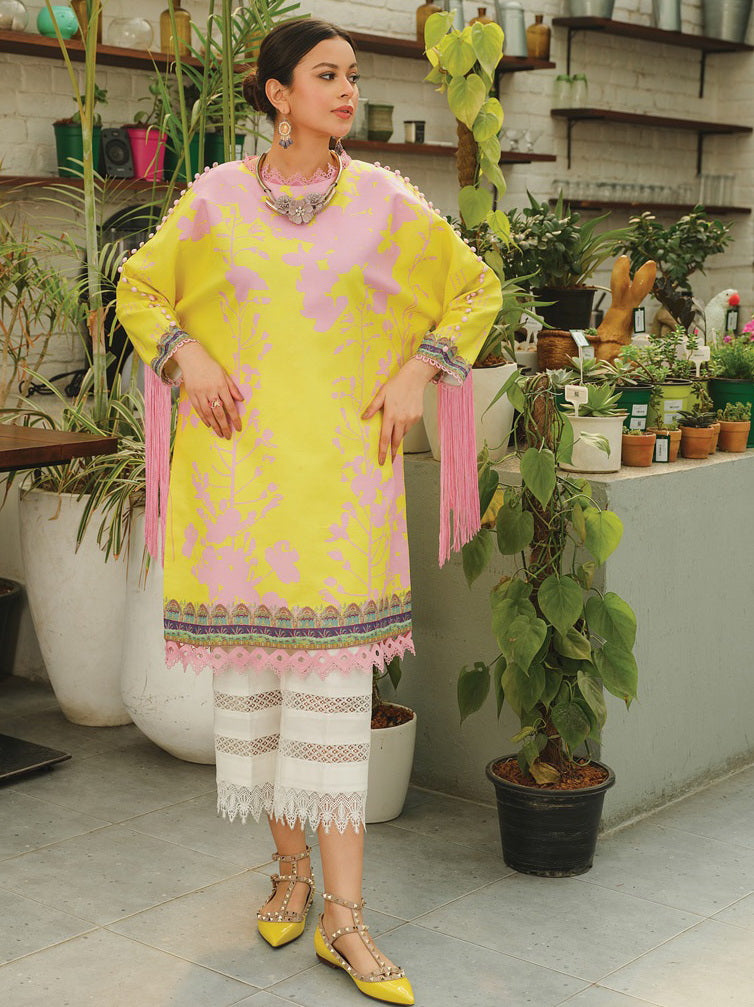 Rang Rasiya Tunic Digital Printed Lawn Unstitched Kurti D-04 Starling