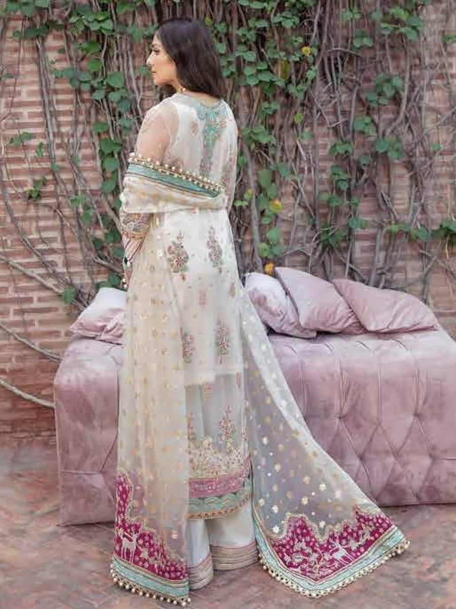 Afrozeh Hayyat Wedding Formals Embroidered 3Pc Suit D-06 Ruhay - FaisalFabrics.pk
