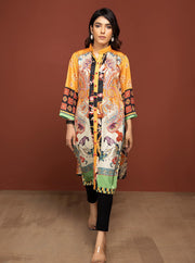 Labisa Silk di Kurti Unstitched Printed Silk 1Pc Shirt D-04