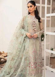 Afrozeh La Fuchsia Unstitched Festive Chiffon 3Pc Suit ALF-V1-04 MAVI