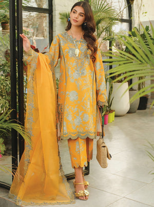 Rang Rasiya LifeStyle Embroidered Lawn Unstitched 3Pc Suit D-04 Atopia