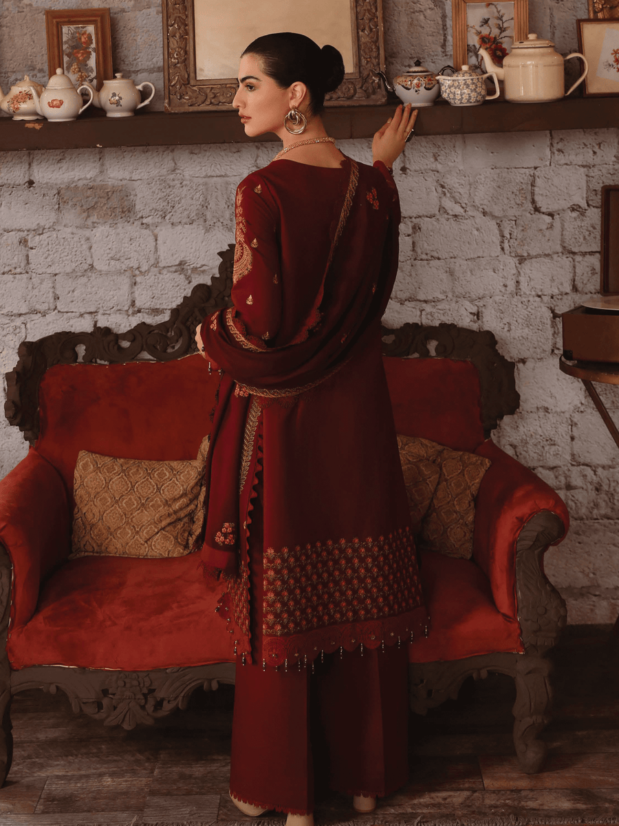 Rang Rasiya Premium Winter Unstitched Karandi 3Pc Suit D-04 EMILY