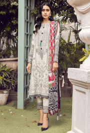SERAN Blossoms Unstitched Embroidered Karandi 3Pc Suit D-04 Magnolia