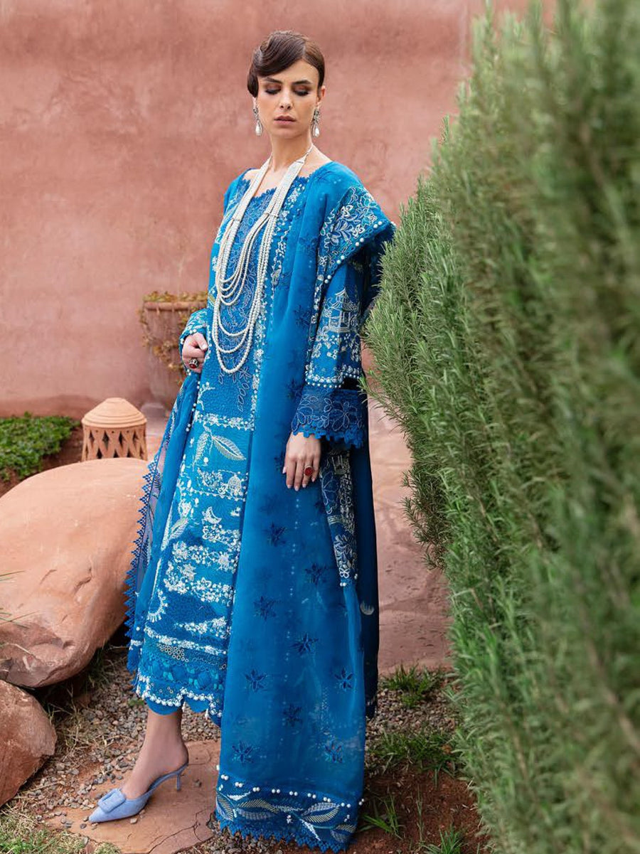 Republic WomensWear Unstitched Amaani Luxury Lawn 3Pc Suit D-4A Sepal