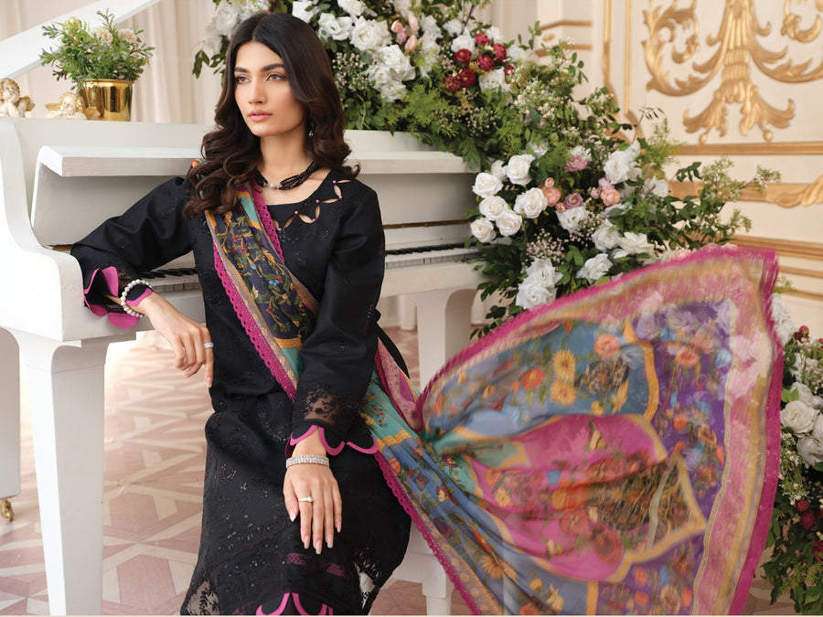 RAAYA Embroidered Luxury Lawn Unstitched 3 Piece Suit - ARZU