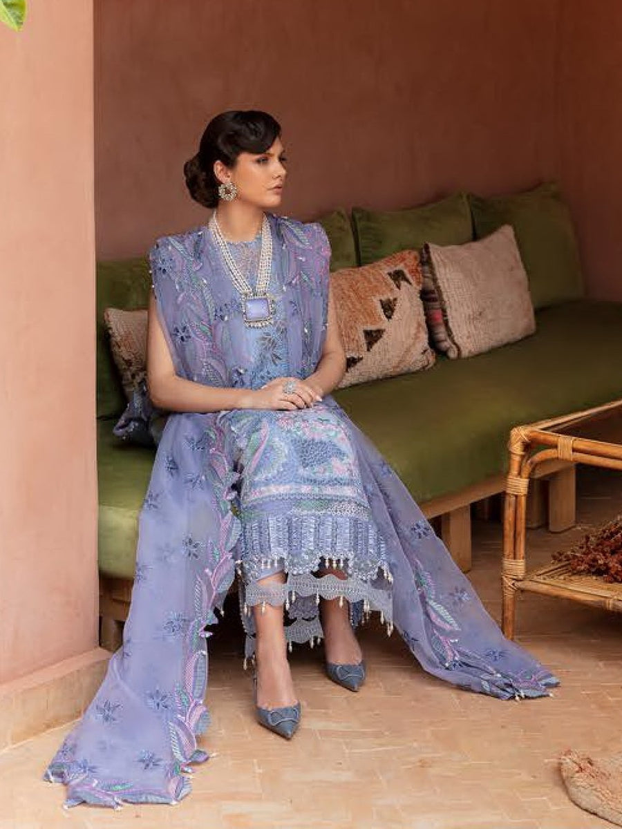 Republic WomensWear Unstitched Amaani Luxury Lawn 3Pc Suit D-4B Sepal