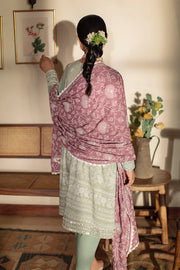 Cross Stitch Winter Edit Unstitched Linen 3Pc D-04 PISTACHIO GLAZE