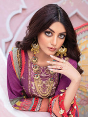 Rang Rasiya Florence Lawn Vol-02 Unstitched 3 Piece Suit Rajagi FL-04 - FaisalFabrics.pk