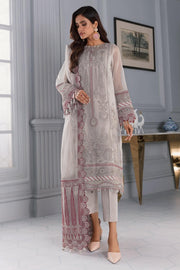 Jazmin Iris Luxury Formal Organza Unstitched 3PC Suit D-04 STELLA - FaisalFabrics.pk