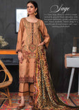 LALA Textiles Brocade Embroidered Woolen Unstitched 3Pc Suit D-04 Sage