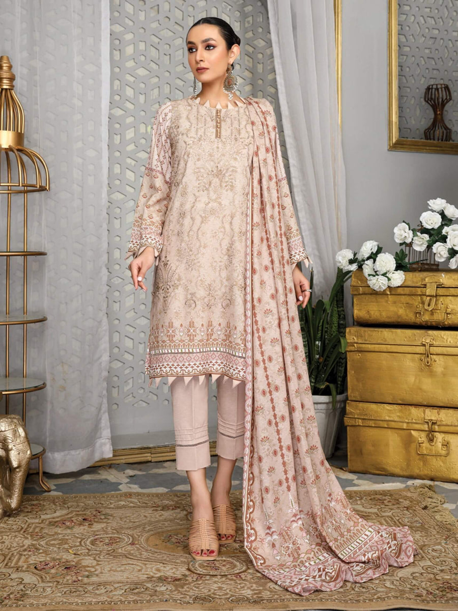 Dastaan by Humdum Unstitched Viscose Karandi 3Pc Suit D-04