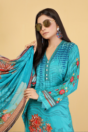 Zareen Vol-02 Staple Digital Printed Unstitched 3Pc Suit D-04