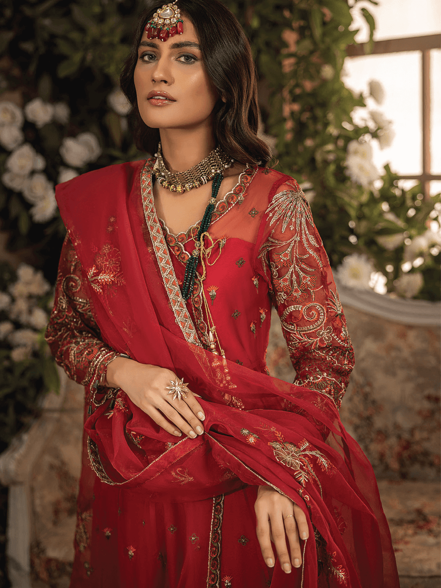 Gardenia by Humdum Unstitched Embroidered Luxury Formal Suit G-004