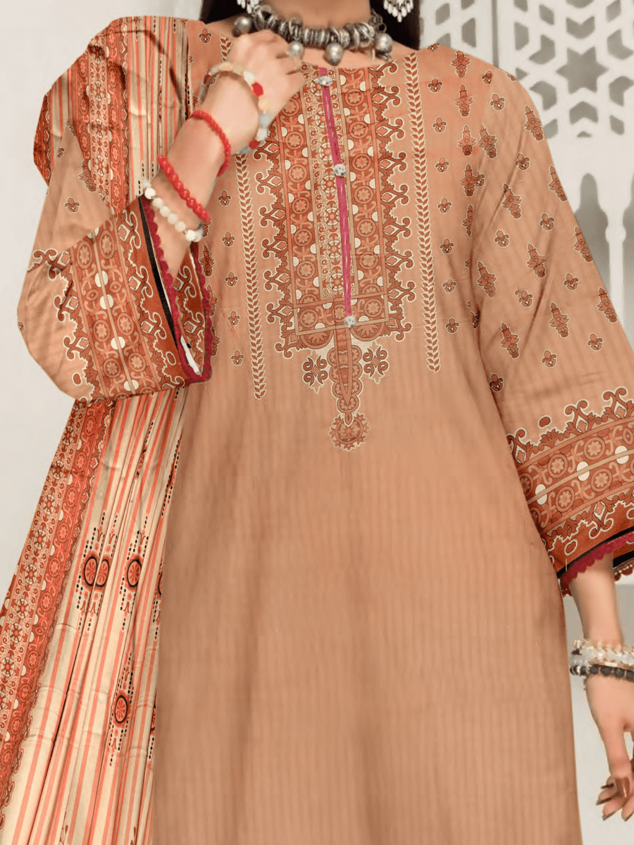Rashk e Qamar by Riaz Center Unstitched Twilll Digital Linen 3Pc D-05