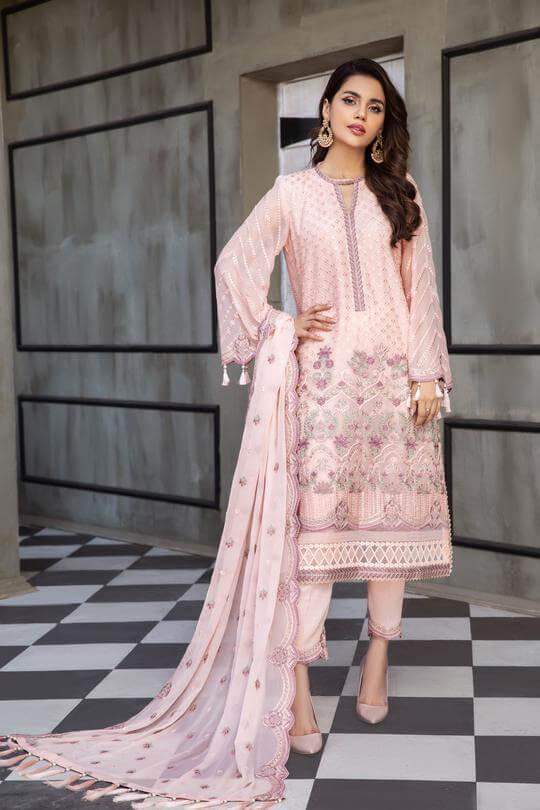 Alizeh Fashion Mahyar Embroidered Festive Chiffon 3PCS Suit D-05 Nur - FaisalFabrics.pk