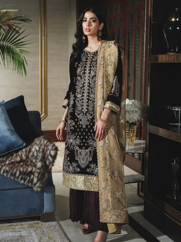 Rang Rasiya Tehwaar Unstitched Luxury Velvet 3Pc Suit D-05 Bakhtawar