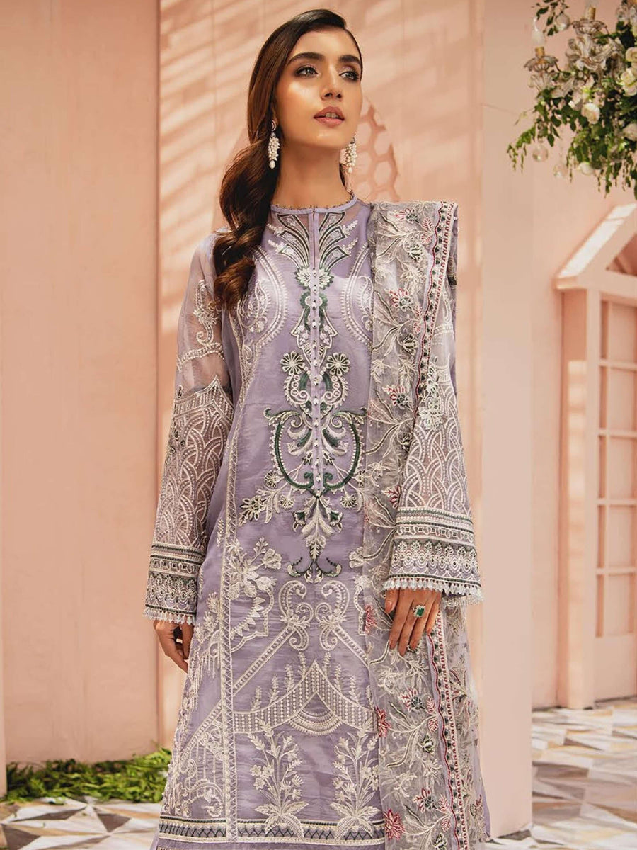 AIK Atelier Mystique Organza and Tulle Embroidered 3 Piece Suit Look-05 - FaisalFabrics.pk