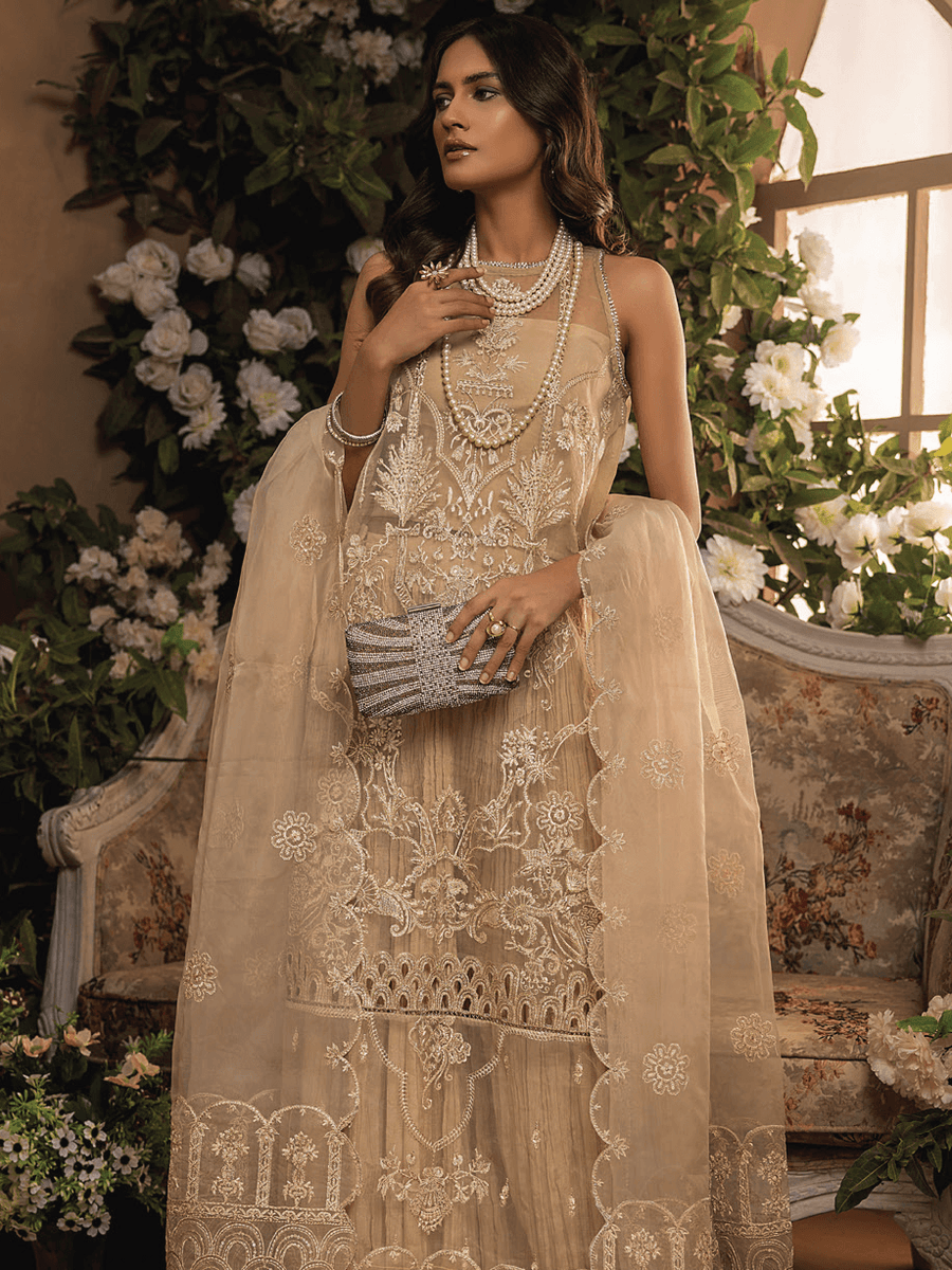 Gardenia by Humdum Unstitched Embroidered Luxury Formal Suit G-005