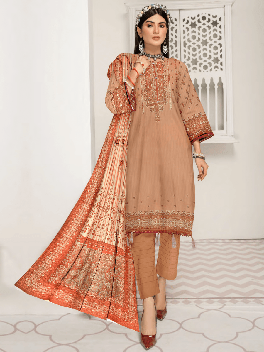 Rashk e Qamar by Riaz Center Unstitched Twilll Digital Linen 3Pc D-05