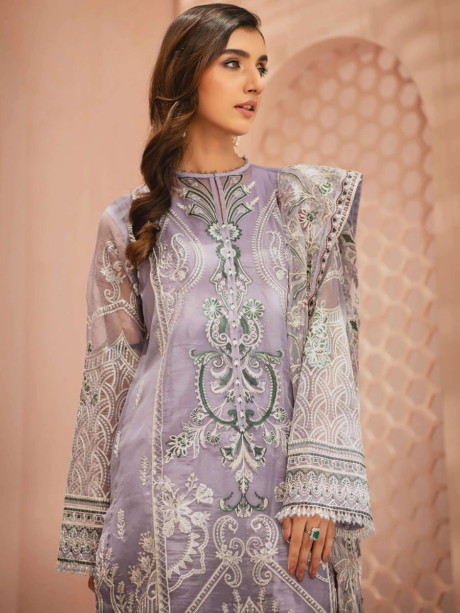 AIK Atelier Mystique Organza and Tulle Embroidered 3 Piece Suit Look-05 - FaisalFabrics.pk