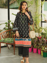 Rang Rasiya Tunic Digital Printed Lawn Unstitched Kurti D-05 Onyx