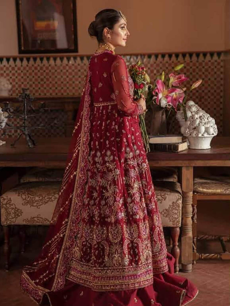 Afrozeh Hayyat Wedding Formals Embroidered 3Pc Suit D-01 Roshanay - FaisalFabrics.pk