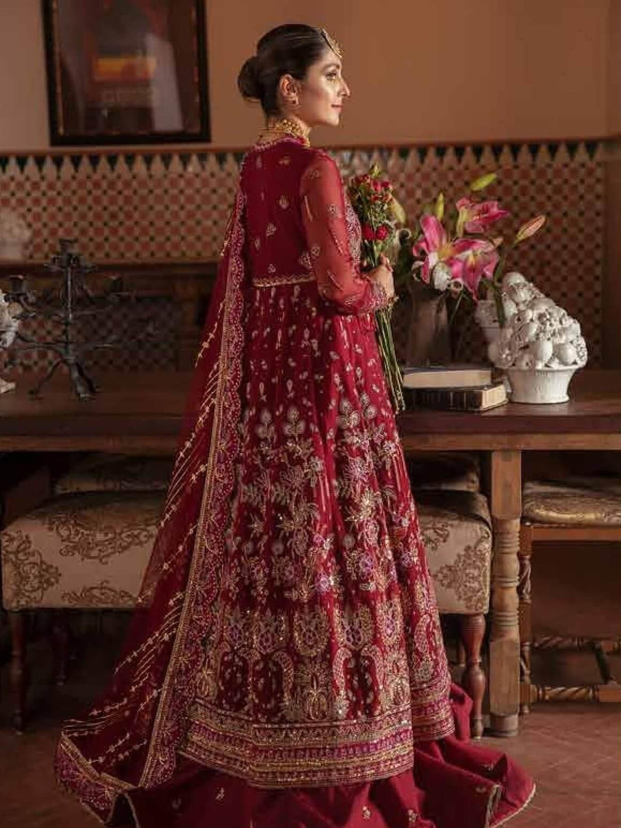 Afrozeh Hayyat Wedding Formals Embroidered 3Pc Suit D-01 Roshanay - FaisalFabrics.pk
