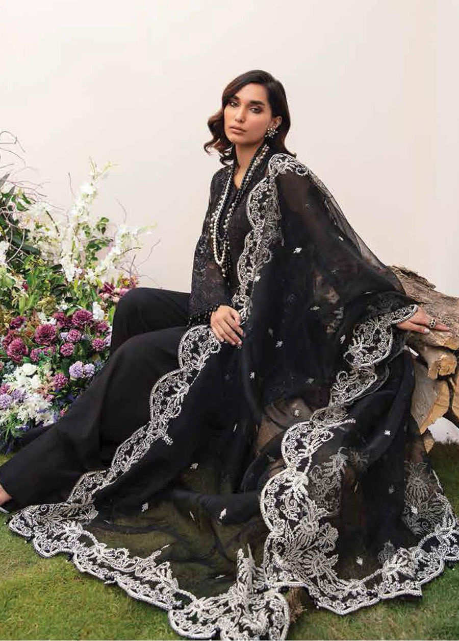 Afrozeh La Fuchsia Unstitched Festive Chiffon 3Pc Suit ALF-V1-05 KIERA