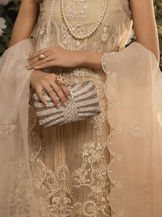 Gardenia by Humdum Unstitched Embroidered Luxury Formal Suit G-005