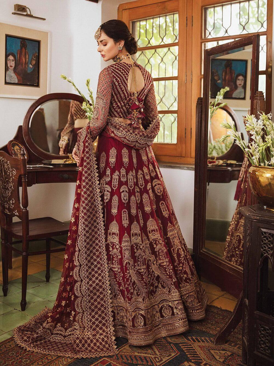 Afrozeh Shehnai Wedding Formals Embroidered 3Pc Suit D-05 Khastehgehri - FaisalFabrics.pk