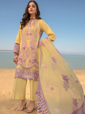 Rang Rasiya Premium Lawn Embroidered Unstitched 3Pc Suit D-05 Isabella