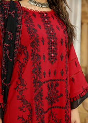 AKS by Humdum Unstitched Embroidered Woolen Peach 3Pc Suit D-05