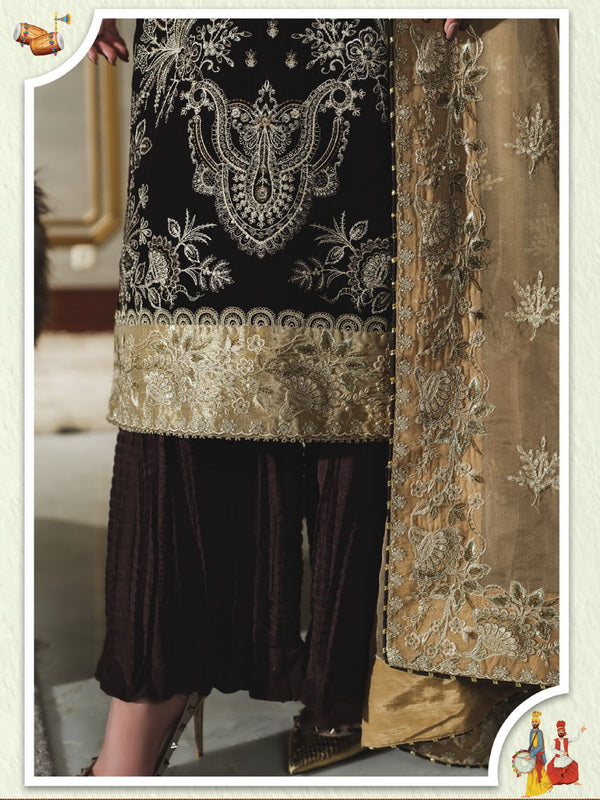 Rang Rasiya Tehwaar Unstitched Luxury Velvet 3Pc Suit D-05 Bakhtawar