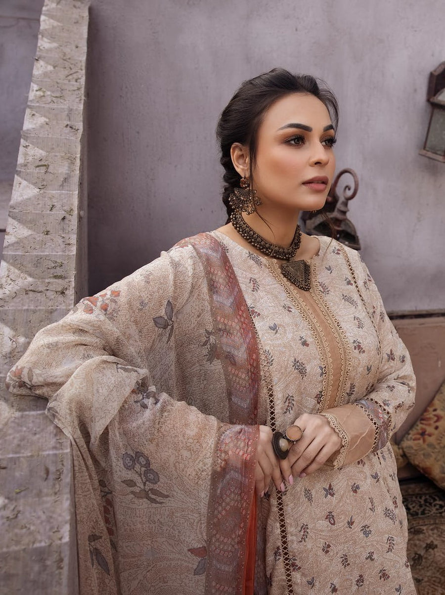 Riaz Arts Zarki's Classic Lawn Unstitched Embroidered 3Pc Suit D-05