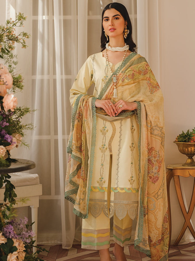 RAAYA Embroidered Luxury Lawn Unstitched 3 Piece Suit - AATOSSA