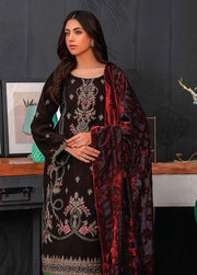 LALA Textiles Brocade Embroidered Woolen Unstitched 3Pc Suit D-05 Emma