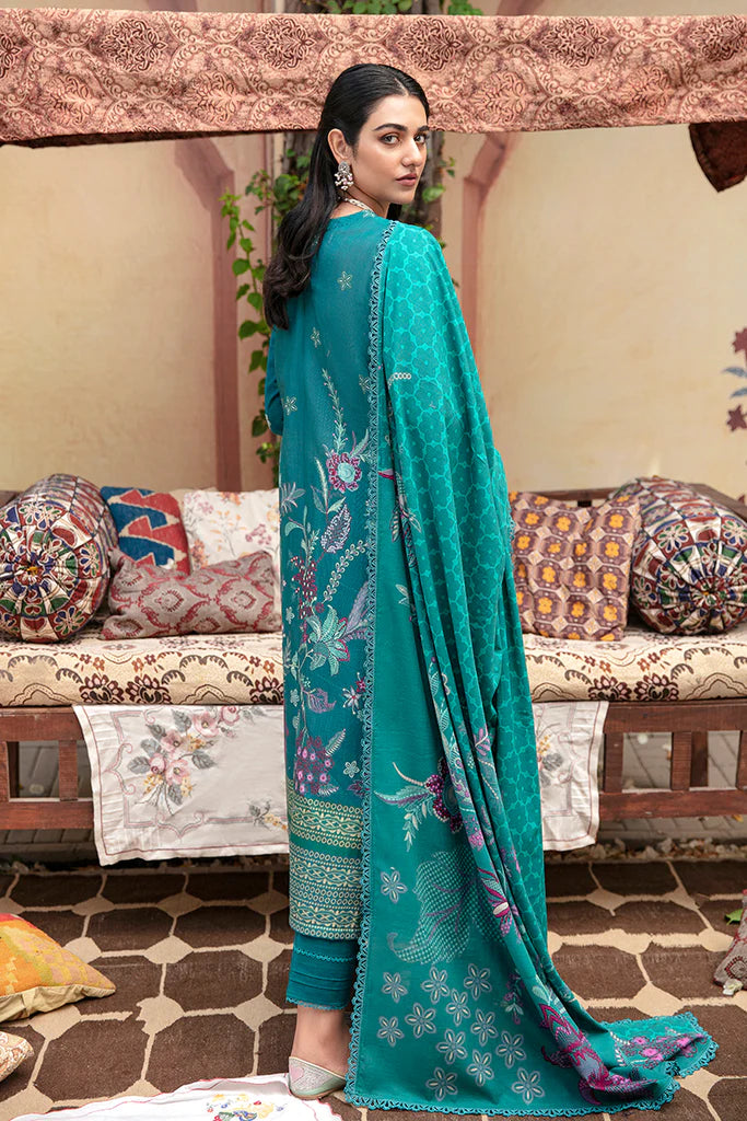 Cross Stitch Winter Edit Unstitched Khaddar 3Pc D-05 GARLAND BLOOM